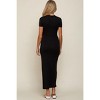 PinkBlush Black Mock Neck Front Slit Short Sleeve Maternity Maxi Dress - 4 of 4