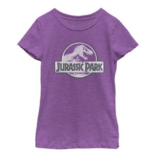 Girl's Jurassic Park Vintage Logo T-Shirt - 1 of 3