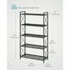 5 - Tier Metal Storage Rack, X Side Frames, Dense Mesh, 12.6x 31.5x 57.3 Inches, Entryway Kitchen Living Room Bathroom - 3 of 4