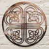 Slickblue Decorative Celtic Wall Art – Irish Steel Shamrock Leaf or Celtic Cross Design, 12", 5 Finishes - 4 of 4