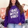 Simply Sage Market Women's Graphic Sweatshirt Bad Witch Vibes Moon - 2 of 4