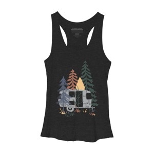 Women's Design By Humans Camping In Nature By NDTank Racerback Tank Top - 1 of 2