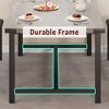 63" Dining Table Set for 4-6, Large Wooden Extendable Kitchen Table Set for 6, Rectangle Kitchen Table Set with 2 Upholstered Benches, Retro Gray - 4 of 4