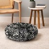 Marta Barragan Camarasa Wild abstract jungle on black Round Floor Pillow - Deny Desings - 4 of 4
