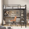 CSBDHome Twin Size Metal Loft Bed With Charging Station - 3 of 4
