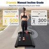 REDLIRO Incline Walking Pad Under Desk Treadmill Portable with Remote 265LBS 2.25HP Workout Fitness, Black - 2 of 4