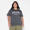 Women's Salem Boyfriend Short Sleeve Graphic T-Shirt - Gray - 2 of 3