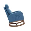 VYNXARIA Rocking Chair,Recliner Armchair with Wood Legs and Side Pocket, Nursery Rocking Accent Chair with High Back(Blue linen) - 4 of 4