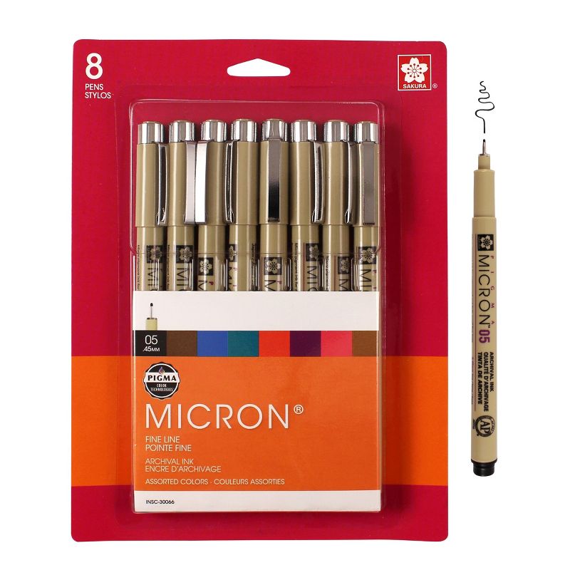 Sakura 8ct Color 0.45mm Pigma Micron Pen Set, 3 of 8