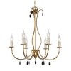 LNC Ellan 23-in Candle Chandelier, 6-Light Gold with Black Crystal,Modern - 4 of 4
