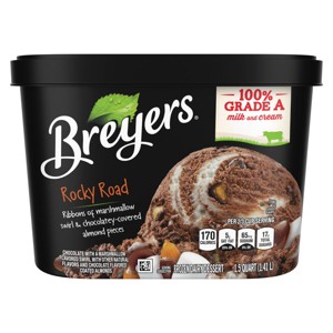 Breyers Rocky Road Frozen Dairy Dessert With Marshmallow Swirl & Roasted Almonds - 48oz - 1 of 4