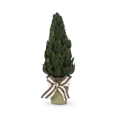 Park Hill Collection Lemon Leaf Cone Topiary 16"