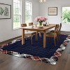 Bordered Area Rug, Machine Washable Low Pile Non-Slip Carpet, Plaid Farmhouse Indoor Rug for Living Room, Bedroom, or Nursery - 3 of 4