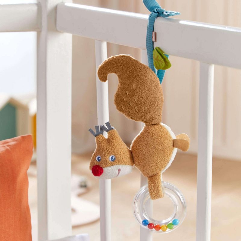 HABA Forest Friends Squirrel Dangling Figure Crib & Stroller Toy, 2 of 5