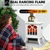 SEVOBAL Indoor Fireplaces Freestanding Fireplace Stove,Electric Fireplace Heater with Realistic Logs and Flame Effect, White, 14.8"*9"*17.3" - 3 of 4