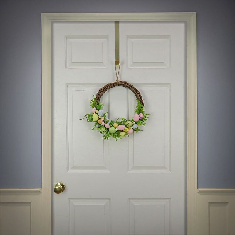 16" Eggs and Ferns Artificial Hanging Wreath - National Tree Company, 2 of 5