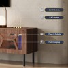 DOMETOUR 71 Inch TV Stand with LED Lights & Power Outlet, Living Room Gaming Media Console for TVs Up to 80 Inch with Storage - 3 of 4