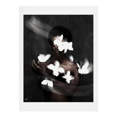 11" x 14" Obinna Obioma Butterfly Effect Art Print Black - Deny Designs