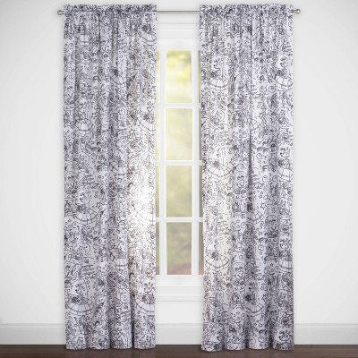 Space Dreams Hidden Pictures Rod Pocket Curtain Panel - Highlights