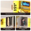 Bestier 57" Modern Media Console with Adjustable shelf, LED Fluted TV Stand for 65 Inch TV, Glossy TV Console with Cabinet - 3 of 3