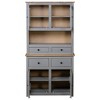 vidaXL Highboard Grey Solid pine wood Large Highboard Rectangular - 4 of 4