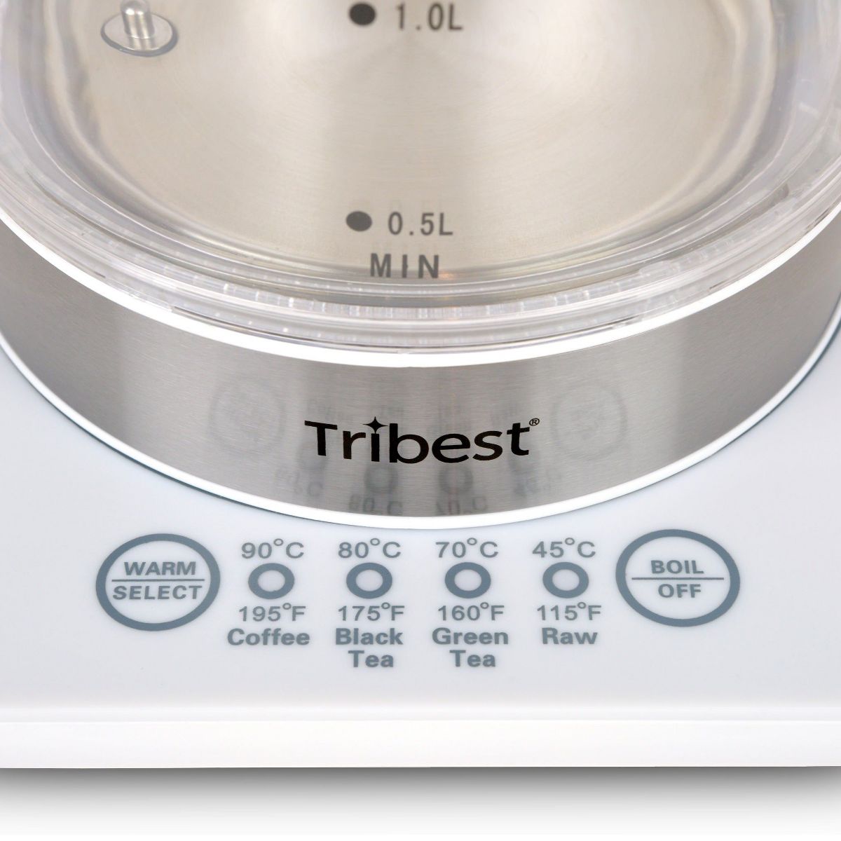 Tribest Raw Tea Kettle Glass Electric Brewing System – White - thumbnail 6