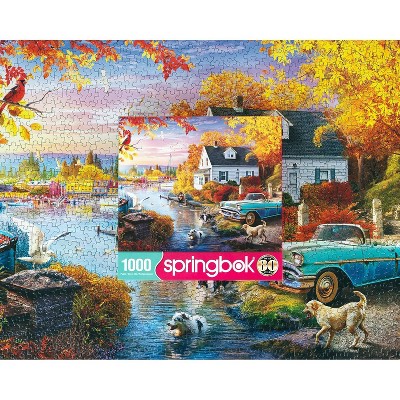 Baby Fanatics Retreat Hillside Cottage 1000 Piece Puzzle - 19.25x26.75 Inch, Made From Recycled Materials - View #2