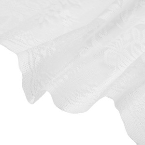 Unique Bargains Kitchen Curtains Short Kitchen Curtain with Eyelets 55.12"L x 17.72"W White - 1 of 4