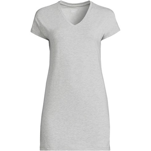 Lands' End Women's Short Sleeve Supima Cotton Xlong Vneck Tunic : Target