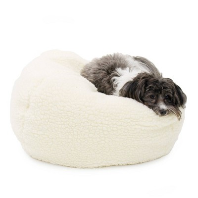 Carolina Pet Company Faux Shearling Puff Ball Dog Bed M