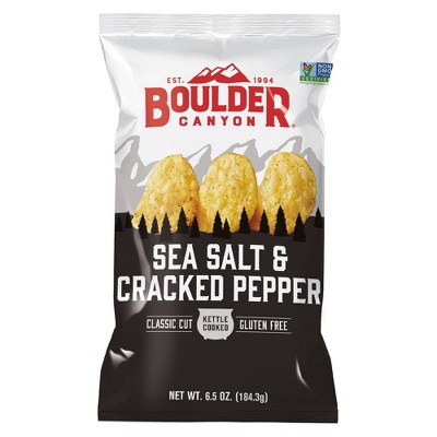 Boulder Canyon Sea Salt & Cracked Pepper Kettle Potato Chips - 6.5oz