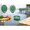 Nat & Jules Forest Green 6 x 4 Glossy Ceramic Oval Countertop Spoon Rest - 2 of 4
