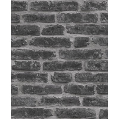 Textured Brick Peel & Stick Wallpaper White - Threshold™