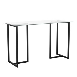 Home Office Glass Top Desk - Martha Stewart - 1 of 4