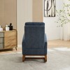 CAVINAS Rocking Chair with High Back Glider Rocking Chair with Retractable Footrest Armchair with Side Pocket - 4 of 4