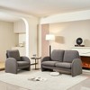 NicBex 59 Inch Loveseat,Modern Fur Fabric Upholstered Loveseat Sofa with 2 Back Pillows,Small 2-Seater Couch for Living Room,Gray - 4 of 4
