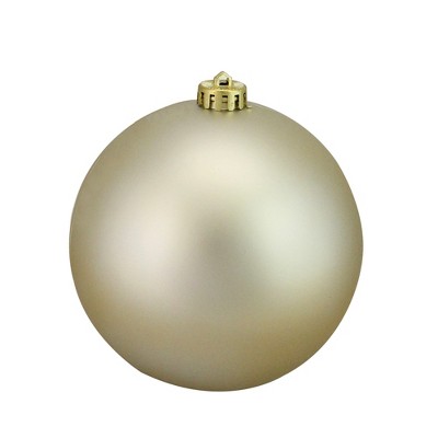 Northlight Shatterproof Matte Commercial Christmas Ball Ornament - Champagne Gold - 6"