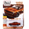 2021 Dodge Challenger SRT Super Stock Sinamon Stick Orange Metallic "Modern Muscle" Series 1/64 Diecast Model Car by Auto World - 4 of 4