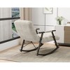 CENGHU Casual Folding Rocking Chair Upholstered, Lounge Rocking Chair Adjustable High Back and Foot Rest, Modern Accent Recliner Chair for Adults - 3 of 4