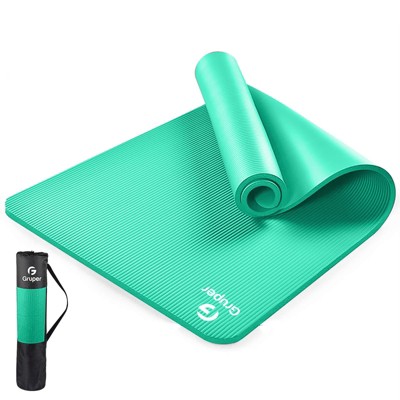 Gruper Thick Yoga Mat Non Slip, Large Size 72" L x 32" W x 0.6" TH, Premium Exercise & Fitness Mat with Carrying Strap and Bag, Workout Mats for Home