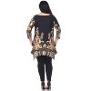 Women's Plus Size Scoop Neck Printed Yanette Tunic Top - White Mark - 3 of 3