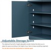 Sideboard with 4 Doors Large Storage Space Buffet Cabinet with Adjustable Shelves and Silver Handles - 4 of 4
