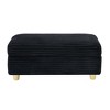 57" Corduroy Single Sofa Chair with Ottoman, Pillow and Storage - 3 of 4