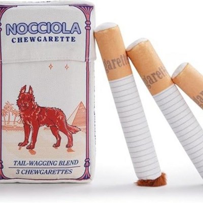 Nocciola 3 Pack Squeaky Camel Chewgarette Dog Toys with a Box, Interactive Plush Toys for Small Medium Dogs Pitbull Frenchie, Share a Puff with Pup