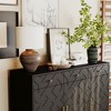 Famapy Black Storage Cabinet Buffet Chest with Gold Accents and Geometric Design Shoe Cabinet - 4 of 4