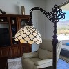 Amora Lighting Tiffany Style Jeweled Reading Floor Lamp Handcrafted Stained Glass Vintage Design 62" Inch High - 3 of 4