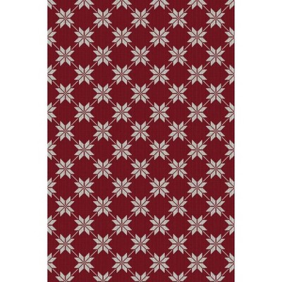 Checkered Festive Christmas Leaf Pattern Rectangular Rug Holiday Decor for Living Room Cozy Seasonal Mat Carpet