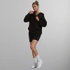 Women's Double Zipper Pullover Oversized Hooded Sweatshirt - 2 of 4
