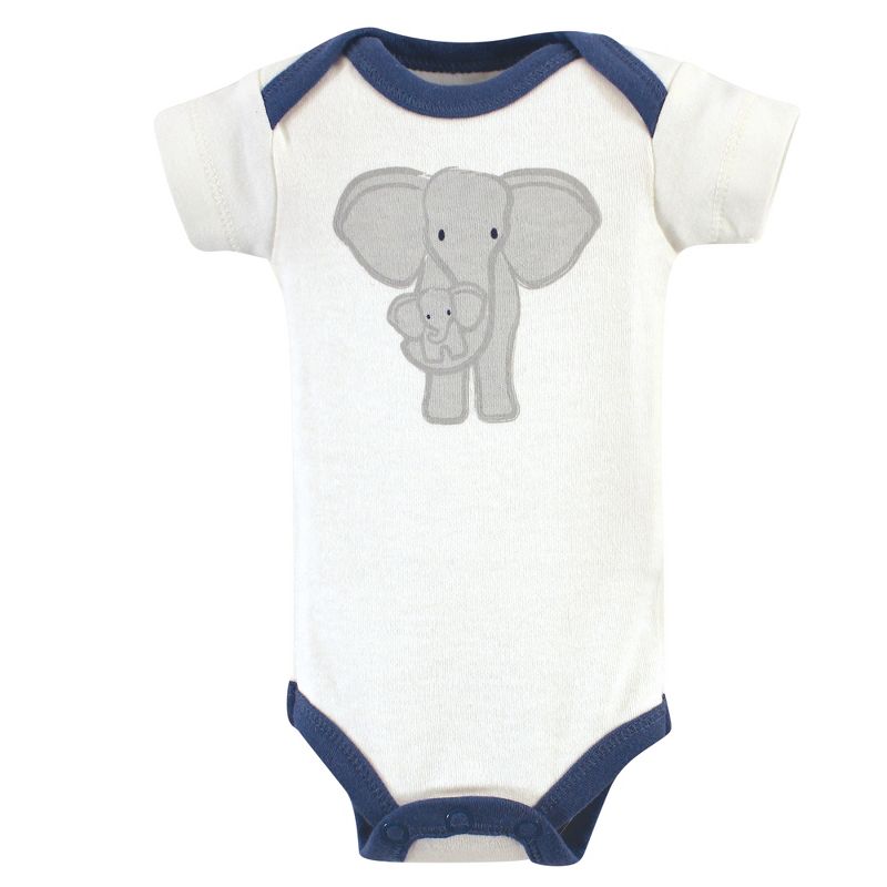 Touched by Nature Baby Boy Organic Cotton Preemie Layette 4pc Set, Elephant, Preemie, 5 of 7
