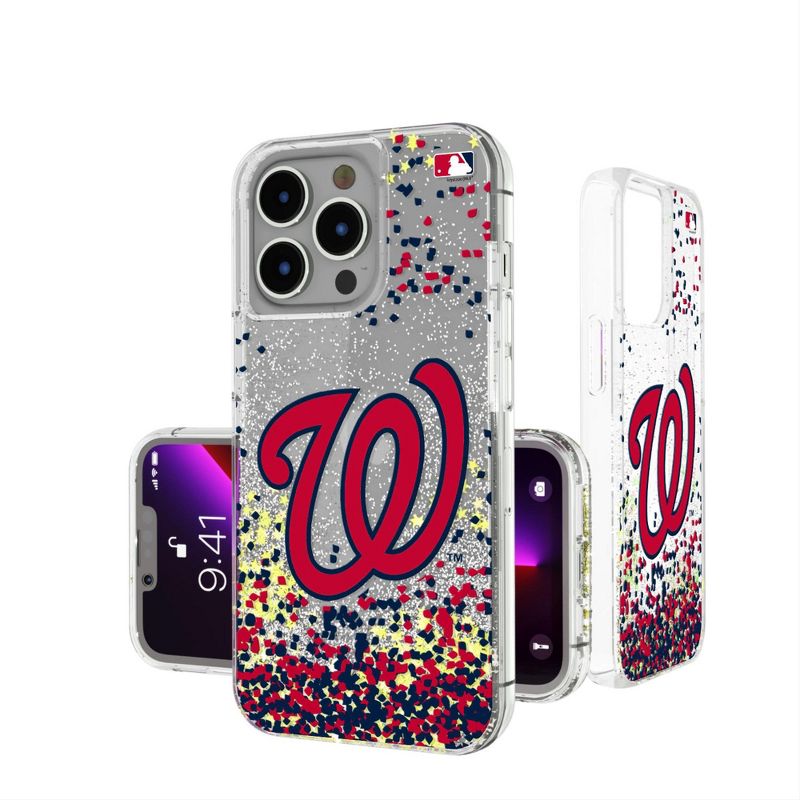 Keyscaper Washington Nationals Confetti Glitter Phone Case, 1 of 2